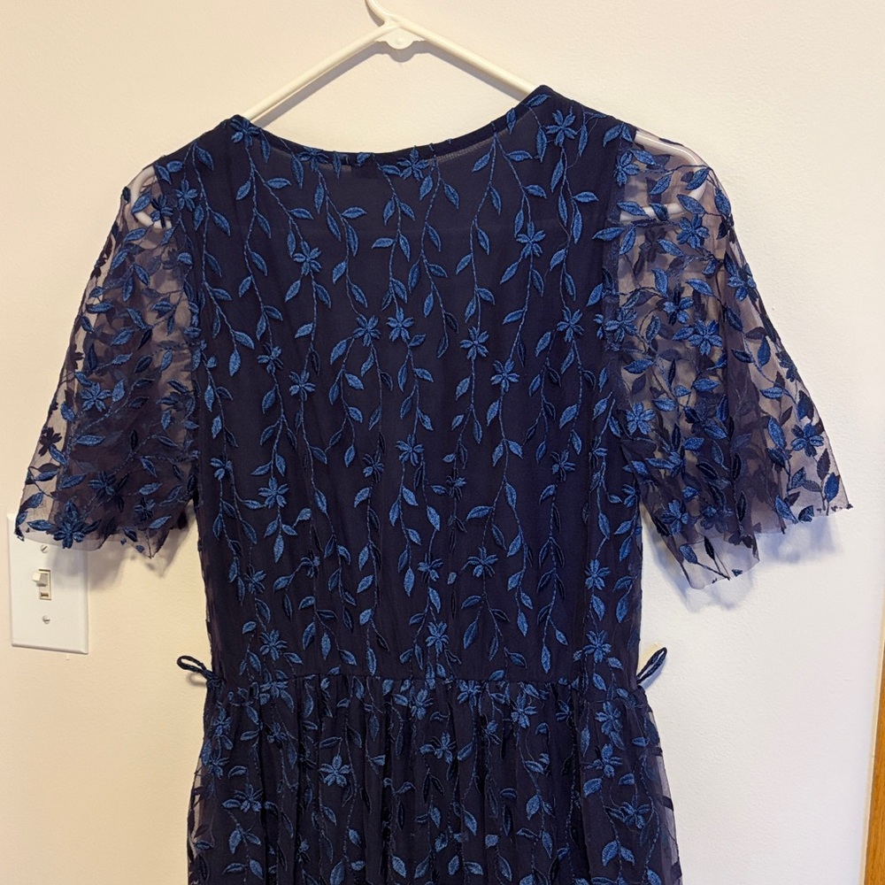 Baltic Born Navy Blue Floral Lace Maxi Dress - Picture 6 of 8